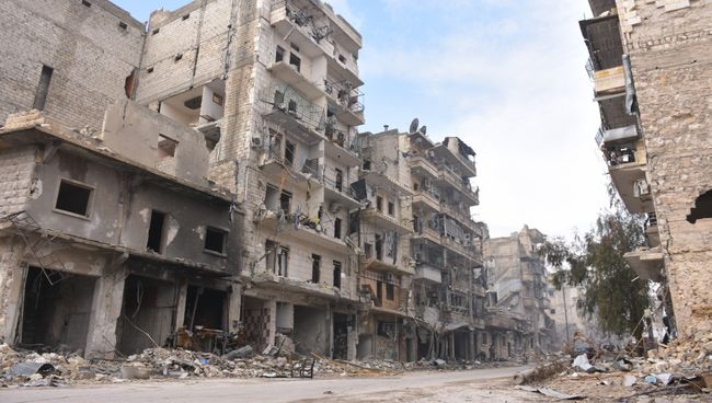 Алеппо после его освобождения от террористов. Архивное фото Алеппо после его освобождения от террористов. Архивное фото