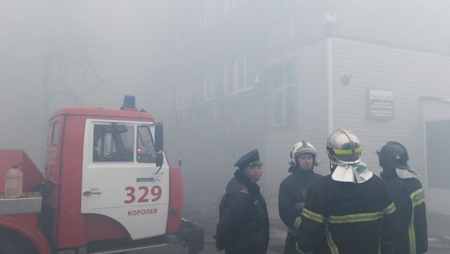 Ликвидация пожара в Королеве