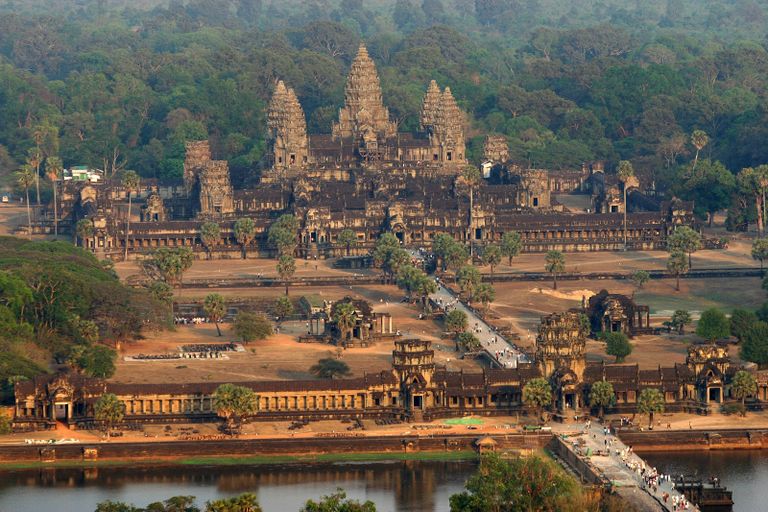 Ангкор-Ват с высоты птичьего полета, Камбоджа Ангкор-Ват с высоты птичьего полета, Камбоджа