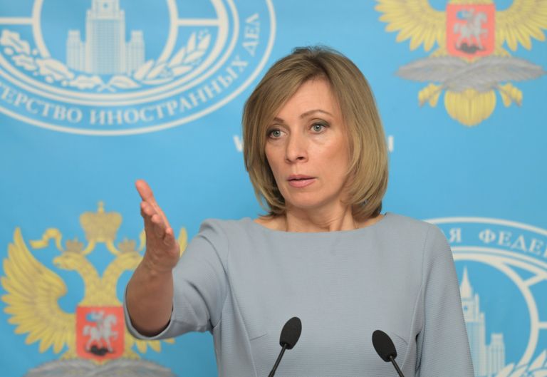 Официальный представитель министерства иностранных дел РФ Мария Захарова во время брифинга. 27 декабря 2016