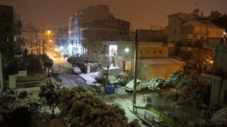 Снегопад в Афинах Снегопад в Афинах