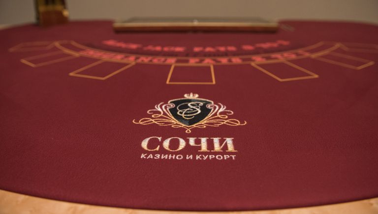 Игорный стол с логотипом Сочи Казино и Курорт Игорный стол с логотипом Сочи Казино и Курорт
