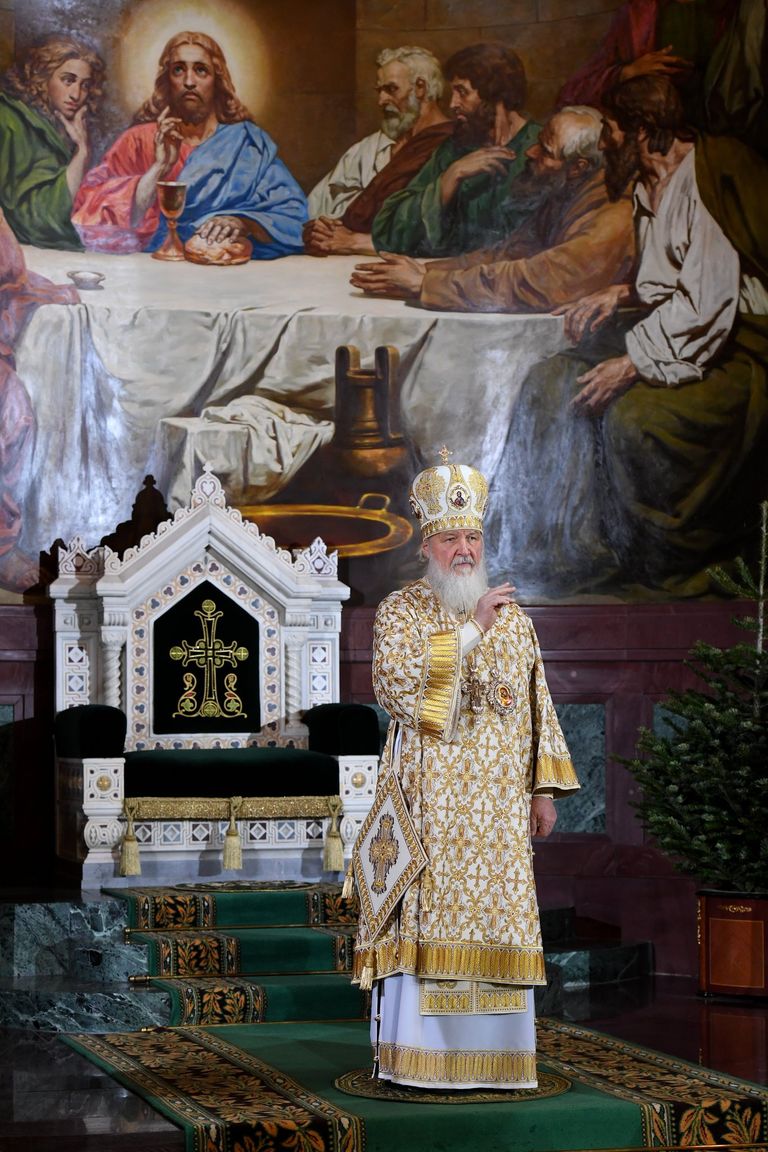 Патриарх Московский и всея Руси Кирилл на Рождественском богослужении в храме Христа Спасителя Патриарх Московский и всея Руси Кирилл на Рождественском богослужении в храме Христа Спасителя