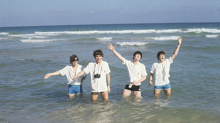 Участники группы The Beatles в Майами Участники группы The Beatles в Майами
