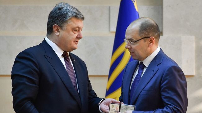 Президент Украины Петр Порошенко и губернатор Одесской области Максим Степанов Президент Украины Петр Порошенко и губернатор Одесской области Максим Степанов
