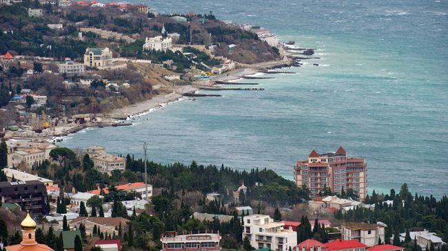 Побережье Симеиза и Алупки. Архивное фото Побережье Симеиза и Алупки. Архивное фото