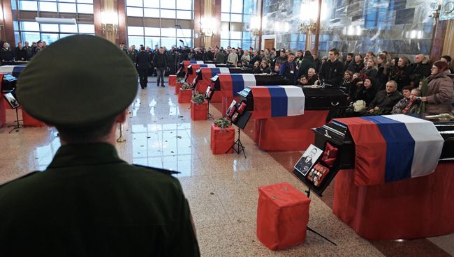 Прощание с погибшими при крушении самолета Ту-154 Прощание с погибшими при крушении самолета Ту-154