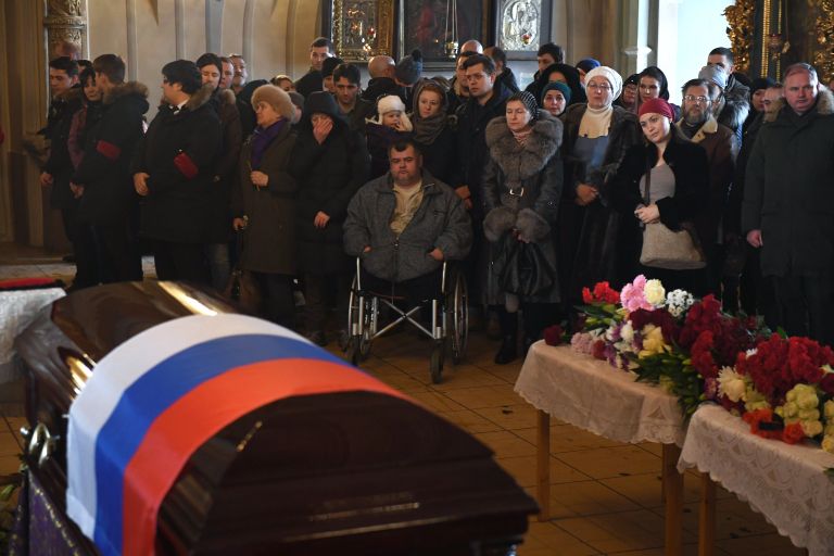 Прощание с погибшими при крушении самолета Ту-154 Прощание с погибшими при крушении самолета Ту-154