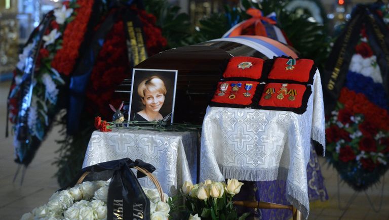 Прощание с погибшими при крушении самолета Ту-154 Прощание с погибшими при крушении самолета Ту-154
