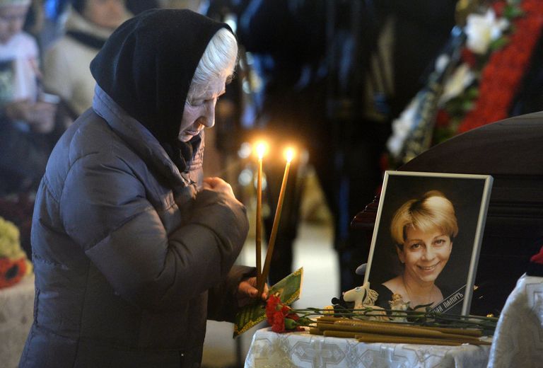 Прощание с погибшими при крушении самолета Ту-154 Прощание с погибшими при крушении самолета Ту-154
