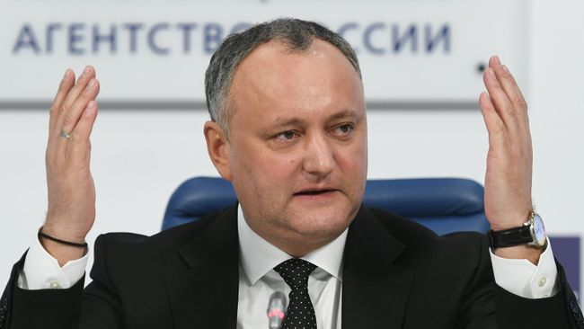 Президент Молдовы Игорь Додон во время пресс-конференции в Москве. 17 января 2017 Президент Молдовы Игорь Додон во время пресс-конференции в Москве. 17 января 2017