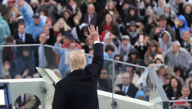 Президент США Дональд Трамп после присяги