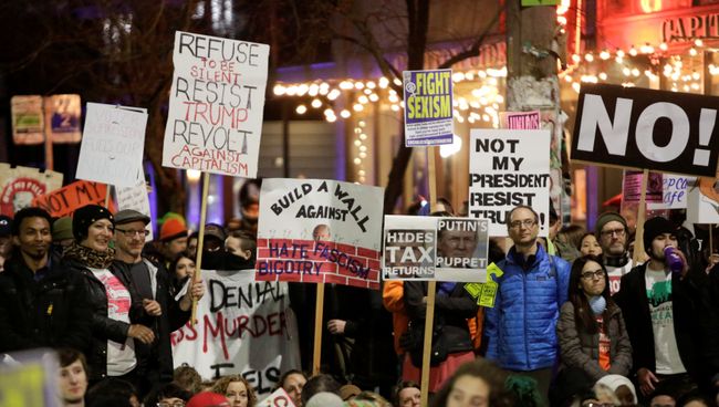 Акция протеста в Вашингтоне против Дональда Трампа Акция протеста в Вашингтоне против Дональда Трампа