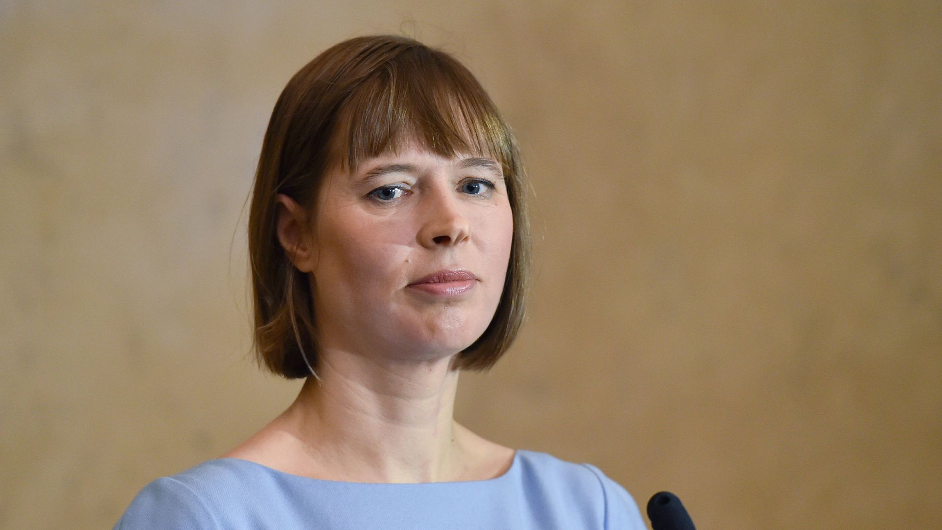 Президент Эстонской Республики Керсти Кальюлайд на совместной пресс-конференции с президентом Украины Петром Порошенко в Таллине Президент Эстонской Республики Керсти Кальюлайд на совместной пресс-конференции с президентом Украины Петром Порошенко в Таллине - РИА Новости, 1920, 08.11.2020