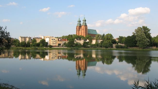 Вид на Гнезно, Польша. Вид на Гнезно, Польша.