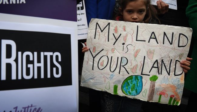 Митинг против миграционной политики президента США Дональда Трампа