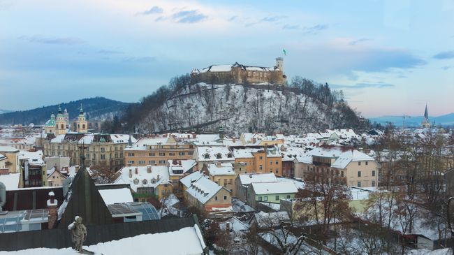 Панорама Любляны, Словения. Архивное фото