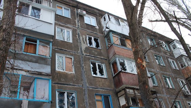 Ситуация после обстрелов в Донецке. Архивное фото Ситуация после обстрелов в Донецке. Архивное фото