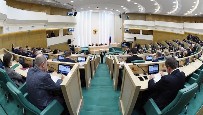 На заседании Совета Федерации РФ. Архивное фото