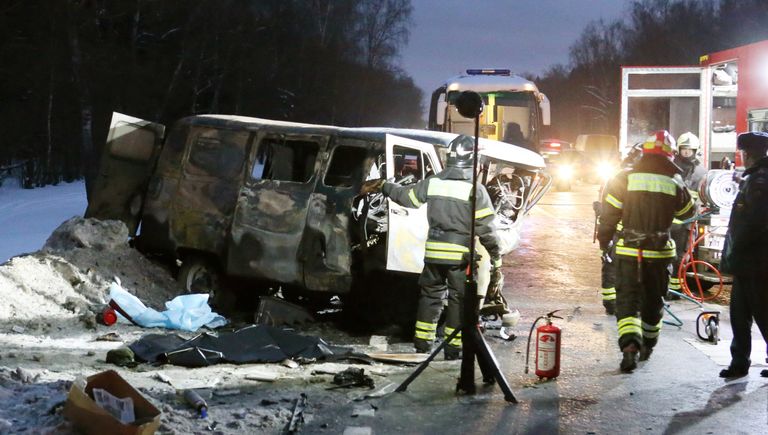 На месте крупной дорожной аварии в Новой Москве На месте крупной дорожной аварии в Новой Москве
