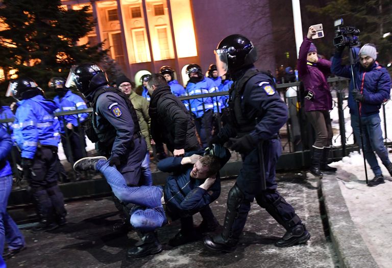Акции протеста в Румынии, 1 февраля 2017