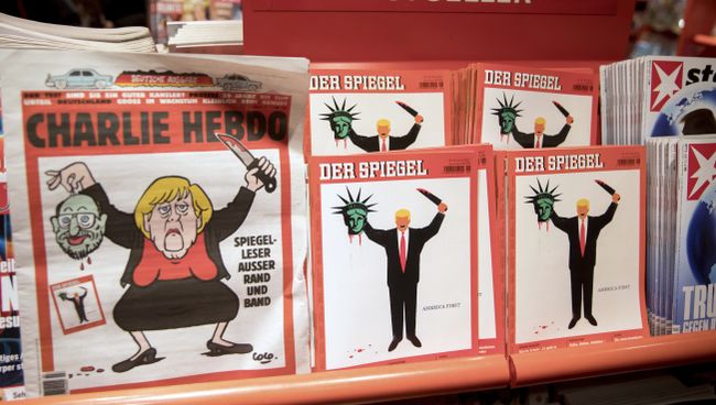 Обложка немецкой версии журнала Charlie Hebdo с Ангелой Меркель. 9 февраля 2017