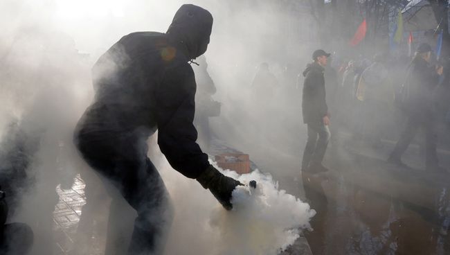 Митинг в центре Киева в поддержку торговой блокады Донбасса. Архивное фото Митинг в центре Киева в поддержку торговой блокады Донбасса. Архивное фото