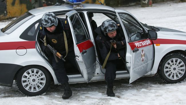 Курсы боевой подготовки Росгвардии на территории войсковой части в Софрино. Архивное фото Курсы боевой подготовки Росгвардии на территории войсковой части в Софрино. Архивное фото