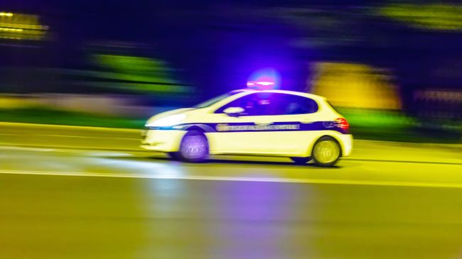 Автомобиль шведской полиции. Архивное фото Автомобиль шведской полиции. Архивное фото