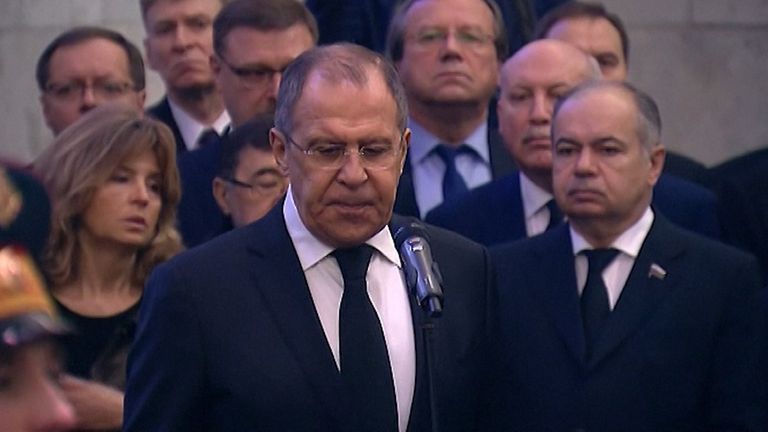 Он был народным дипломатом – Лавров о Чуркине на церемонии прощания