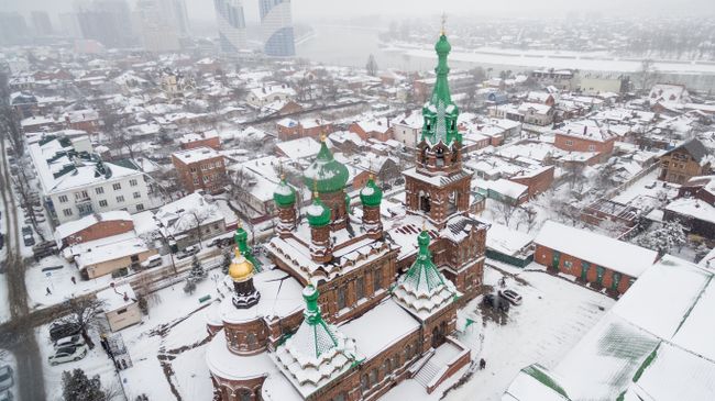 Зима в Краснодаре. Архивное фото Зима в Краснодаре. Архивное фото