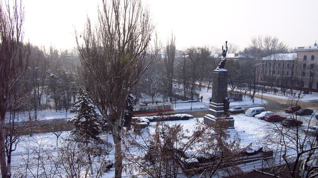 Вид на Кишинев из отеля Турист, Республика Молдова. Архивное фото Вид на Кишинев из отеля Турист, Республика Молдова. Архивное фото