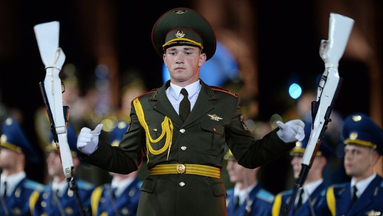 Сводный военный оркестр войск национальной гвардии на фестивале Спасская башня - 2016 Сводный военный оркестр войск национальной гвардии на фестивале Спасская башня - 2016