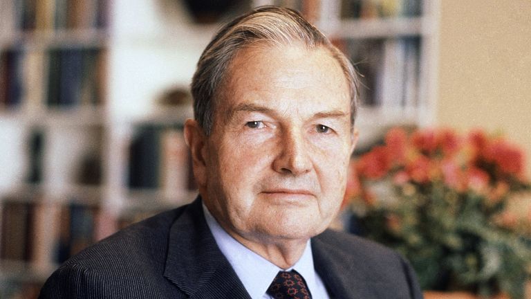 Американский миллиардер Дэвид Рокфеллер, 1981 Американский миллиардер Дэвид Рокфеллер, 1981