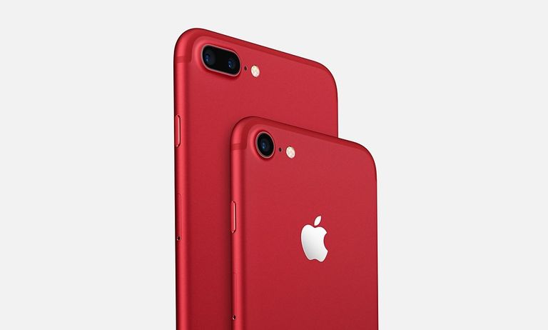 Красный iPhone 7 и iPhone 7 plus