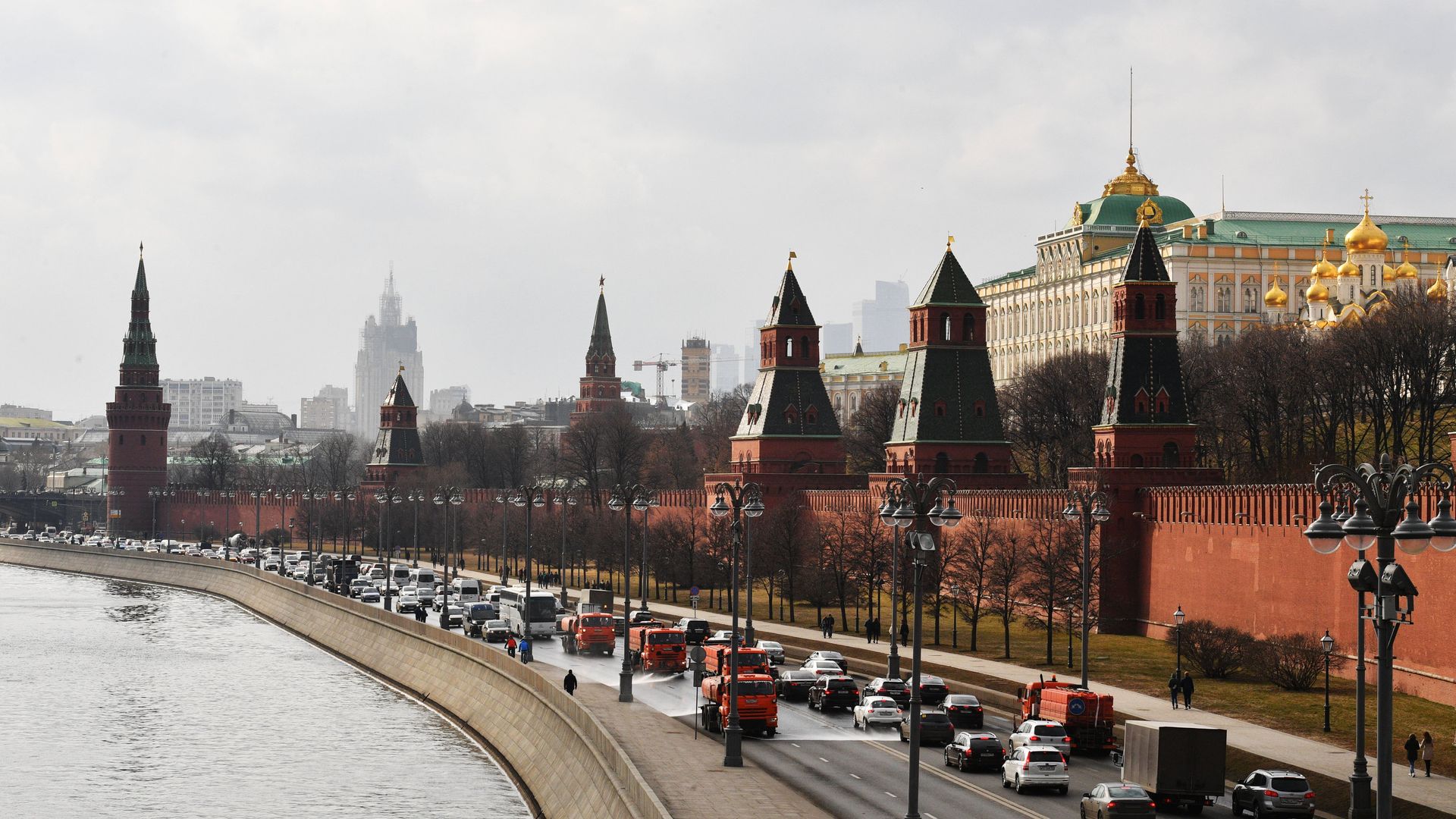 Кремлевская набережная и Московский Кремль Кремлевская набережная и Московский Кремль - РИА Новости, 1920, 08.11.2023