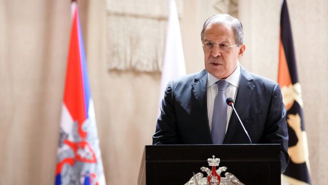 Министр иностранных дел РФ Сергей Лавров во время выступления в Военной академии Генерального штаба Вооруженных Сил РФ в Москве. 23 марта 2017 Министр иностранных дел РФ Сергей Лавров во время выступления в Военной академии Генерального штаба Вооруженных Сил РФ в Москве. 23 марта 2017