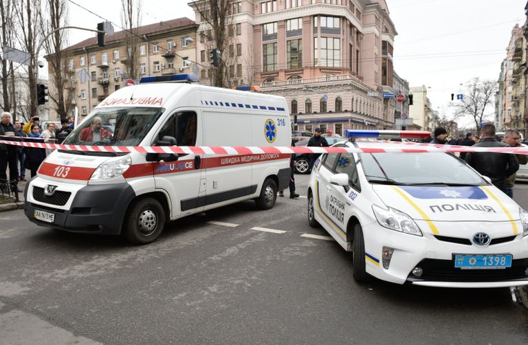 На месте убийства бывшего депутата Госдумы России Дениса Вороненкова. 23 марта 2017 На месте убийства бывшего депутата Госдумы России Дениса Вороненкова. 23 марта 2017