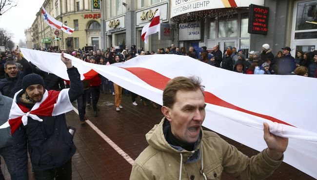 Шествие в Минске, посвященное Дню Воли Шествие в Минске, посвященное Дню Воли
