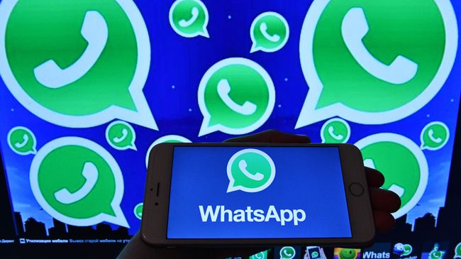 Логотип мессенджера WhatsApp. архивное фото Логотип мессенджера WhatsApp. архивное фото