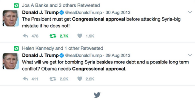 Записи в Твиттере президента США Дональда Трампа