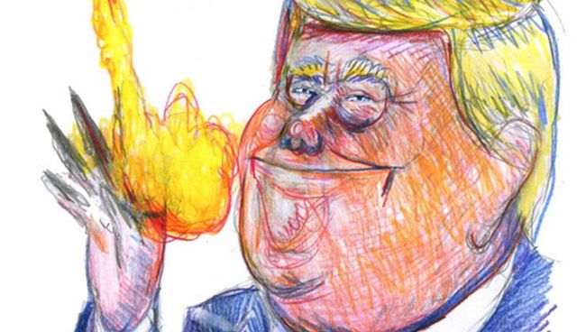 Карикатура Charlie Hebdo на Дональда Трампа в свете ракетного обстрела Сирии Карикатура Charlie Hebdo на Дональда Трампа в свете ракетного обстрела Сирии