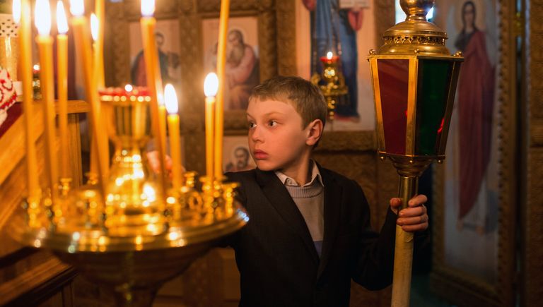 На пасхальном богослужении в храме Архистратига Михаила в селе Ермаковка Омской области На пасхальном богослужении в храме Архистратига Михаила в селе Ермаковка Омской области