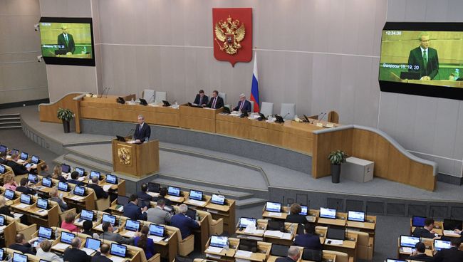 Пленарное заседание Госдумы РФ. Архивное фото