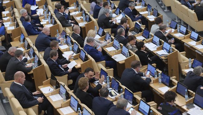 Пленарное заседание Госдумы РФ. Архивное фото