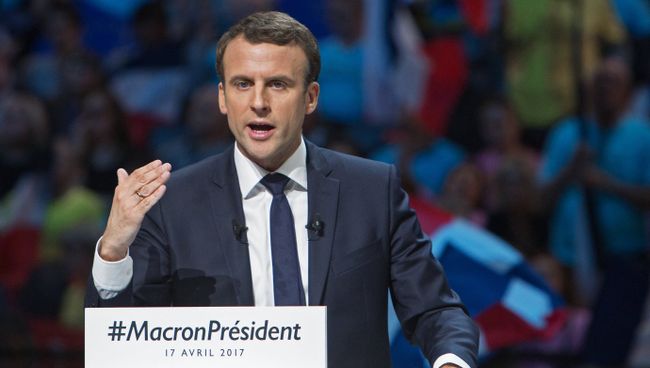 Кандидат в президенты Франции, лидер движения Вперёд! (En Marche) Эммануэль Макрон. Архивное фото Кандидат в президенты Франции, лидер движения Вперёд! (En Marche) Эммануэль Макрон. Архивное фото
