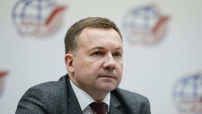 Летчик-космонавт, начальник Центра подготовки космонавтов имени Ю. А. Гагарина Юрий Лончаков на пресс-конференции, посвященной новому набору в отряд космонавтов