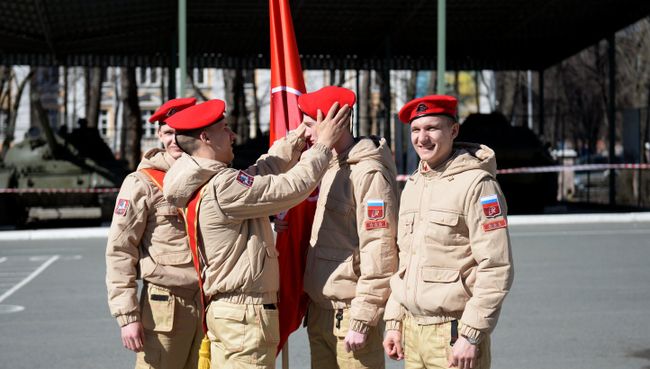 Участники военно-патриотического общественного движения Юнармия. Архивное фото Участники военно-патриотического общественного движения Юнармия. Архивное фото