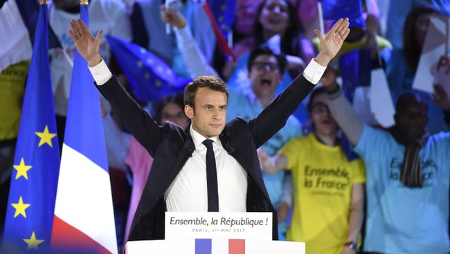Кандидат в президенты Франции, лидер движения En Marche Эммануэль Макрон в Париже. Архивное фото Кандидат в президенты Франции, лидер движения En Marche Эммануэль Макрон в Париже. Архивное фото