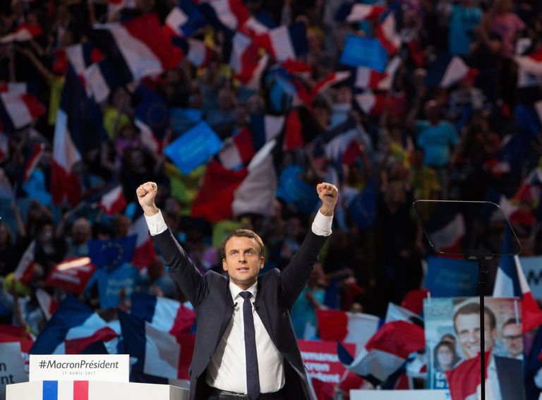андидат в президенты Франции, лидер движения Вперёд! Эммануэль Макрон во время предвыборной встречи с избирателями в Париже андидат в президенты Франции, лидер движения Вперёд! Эммануэль Макрон во время предвыборной встречи с избирателями в Париже